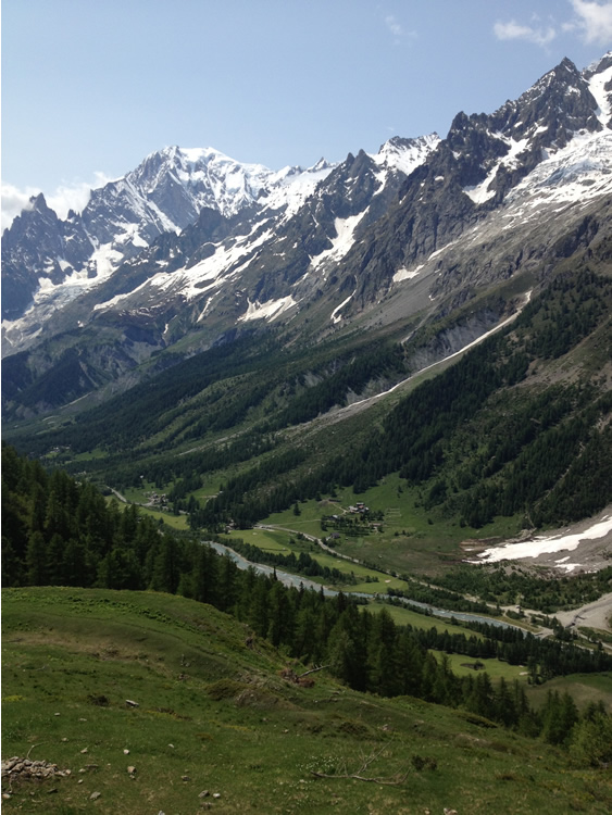 Mont Blanc from Val Ferret (June 2013)